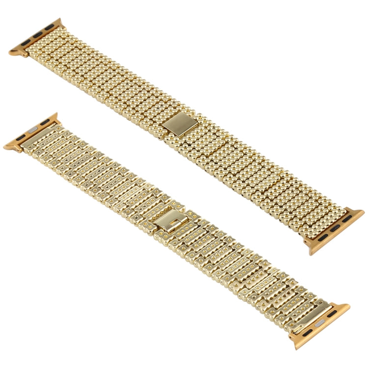 سوار ساعة معصم من الفولاذ المقاوم للصدأ بتسع خرزات لسلسلة Apple Watch 7 41مم / 6 & SE & 5 & 4 40مم / 3 & 2 & 1 38مم، لسلسلة Apple Watch 7 41مم / 6 & SE & 5 & 4 40مم / 3 & 2 & 1 38مم