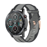 سوار ساعة نايلون منسوج مخطط بعرض 22 مم لساعات Huawei GT / GT2 46 مم، Honor Magic Watch 2 46 مم / Magic