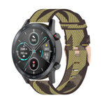 سوار ساعة نايلون منسوج مخطط بعرض 22 مم لساعات Huawei GT / GT2 46 مم، Honor Magic Watch 2 46 مم / Magic