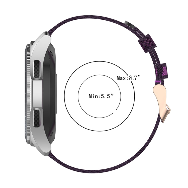 سوار ساعة من النايلون منسوج بخطوط 22مم لساعة Galaxy Watch 46مم / Gear S3