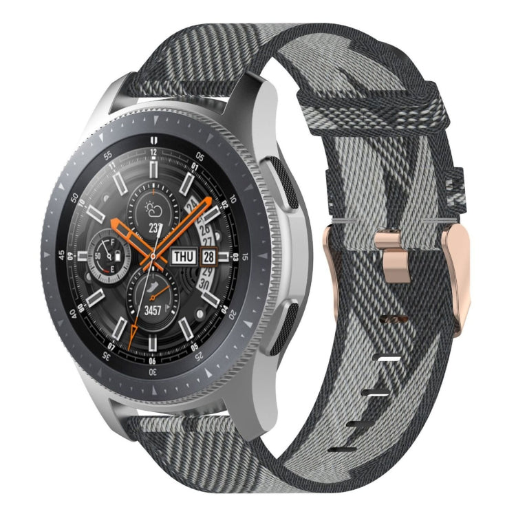 سوار ساعة من النايلون منسوج بخطوط 22مم لساعة Galaxy Watch 46مم / Gear S3