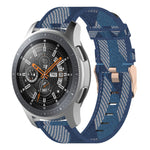سوار ساعة من النايلون منسوج بخطوط 22مم لساعة Galaxy Watch 46مم / Gear S3