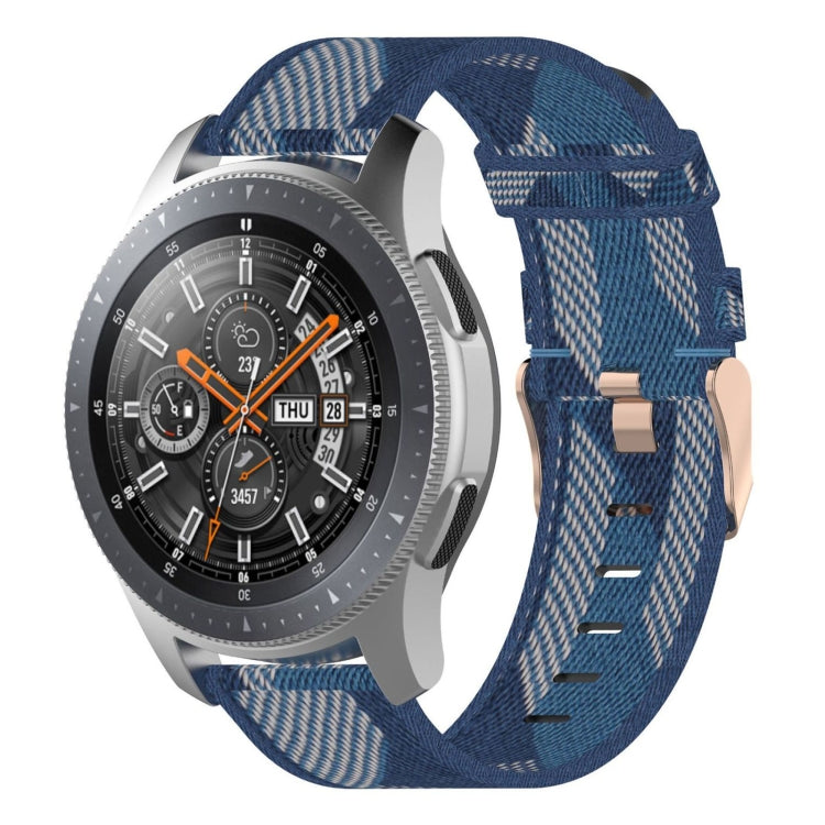 سوار ساعة من النايلون منسوج بخطوط 22مم لساعة Galaxy Watch 46مم / Gear S3