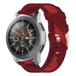 سوار ساعة من النايلون منسوج بخطوط 22مم لساعة Galaxy Watch 46مم / Gear S3