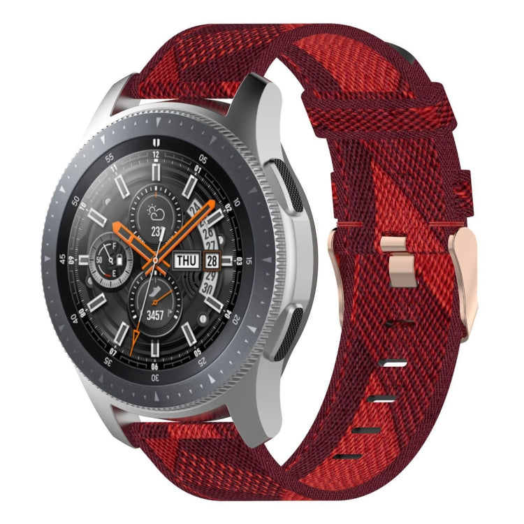 سوار ساعة من النايلون منسوج بخطوط 22مم لساعة Galaxy Watch 46مم / Gear S3