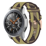 سوار ساعة من النايلون منسوج بخطوط 22مم لساعة Galaxy Watch 46مم / Gear S3