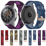 سوار ساعة من النايلون منسوج بخطوط 22مم لساعة Galaxy Watch 46مم / Gear S3