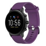 22mm Texture Silicone Wrist Strap Watch Band for Fossil Gen 5 Carlyle, Gen 5 Julianna, Gen 5 Garrett, Gen 5 Carlyle HR