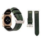 لساعات Apple Watch Ultra 49مم و Watch Ultra 2 49مم / Series 10 مقاس 46مم / 9&8&7 مقاس 45مم / SE 3&SE 2&6&SE&5&4 مقاس 44مم / 3&2&1 مقاس 42مم سوار ساعة يد من الجلد الطبيعي بنمط خطوط رجعي XX، مقاس 42مم
