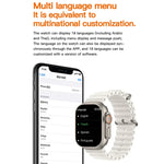 ساعة ذكية بشريط سيليكون T800 Ultra بشاشة 1.99 بوصة تدعم معدل ضربات القلب / تخطيط القلب
