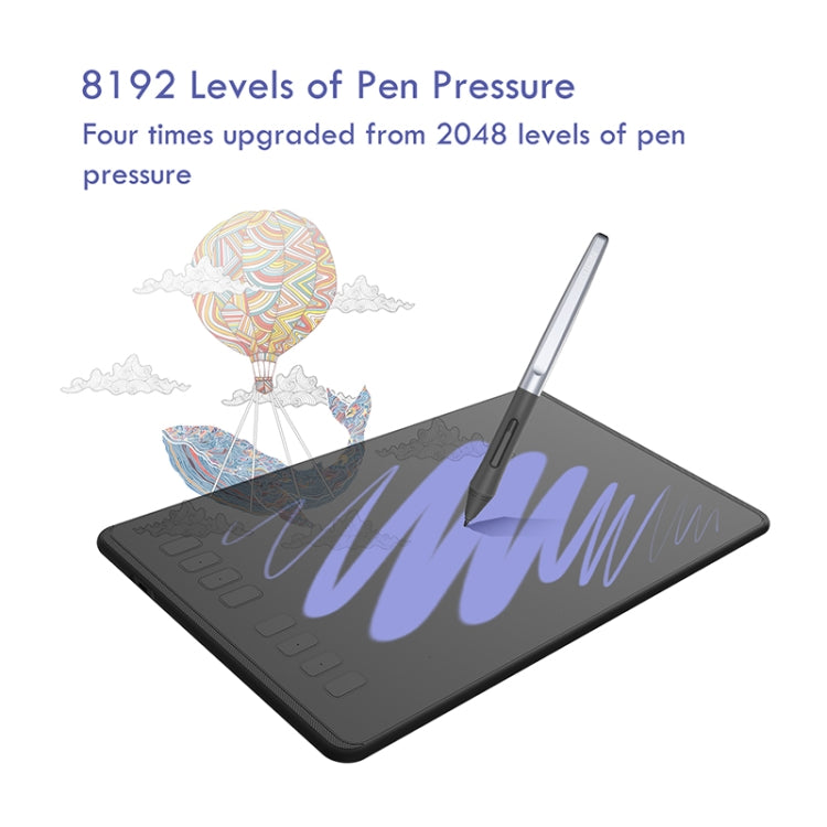 لوحة رسم جرافيك احترافية HUION Inspiroy Series H950P 5080LPI USB لنظامي Windows / Mac OS، مع قلم بدون بطارية
