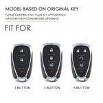 For Chevrolet 4-button Hallmo Car Cowhide Leather Key Protective Cover Key Case, C113