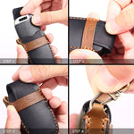For Kia C134 6-button Hallmo Car Cowhide Leather Key Protective Cover Key Case, C134