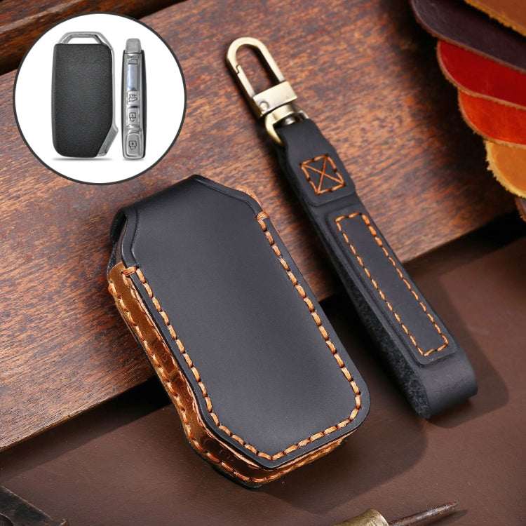 For Kia Sportage R / K5 / K4 / K2 / KX3 Hallmo B Style Car Cowhide Leather Key Protective Cover Key Case, C135