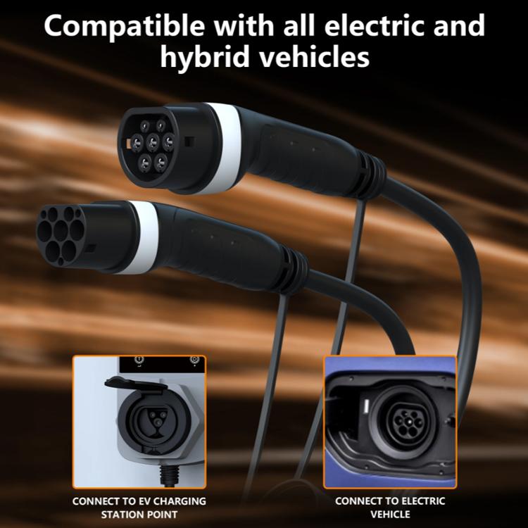 Feyree European Standard New Energy Electric Vehicle Charging Pile Double-ended Extension Cable, 480V 16A