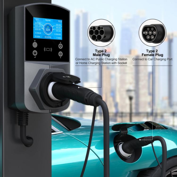 Feyree European Standard New Energy Electric Vehicle Charging Pile Double-ended Extension Cable, 480V 16A
