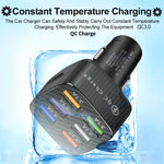 BK-360 6 in 1 QC3.0+3.1A USB luminescent Car Charger, BK-360