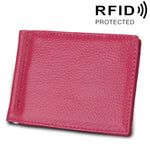 محفظة حامل بطاقات من جلد البقر بنقشة الليتشي، مانعة لتقنية RFID، محفظة عملات، حقيبة بطاقات مع 6 فتحات للبطاقات، المقاس: 110*82*8 مم