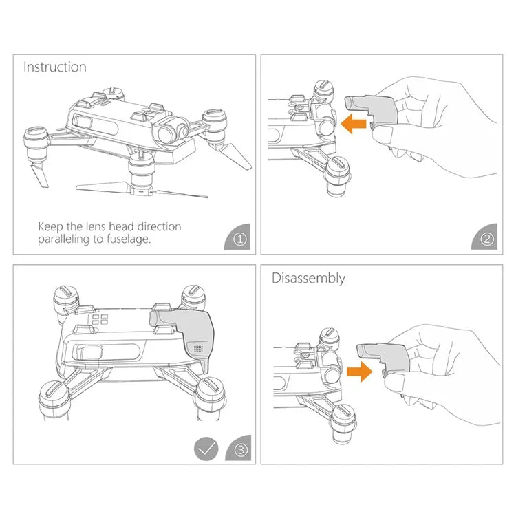 غطاء واقي لعدسة كاميرا مثبت PGYTECH لجهاز DJI Spark