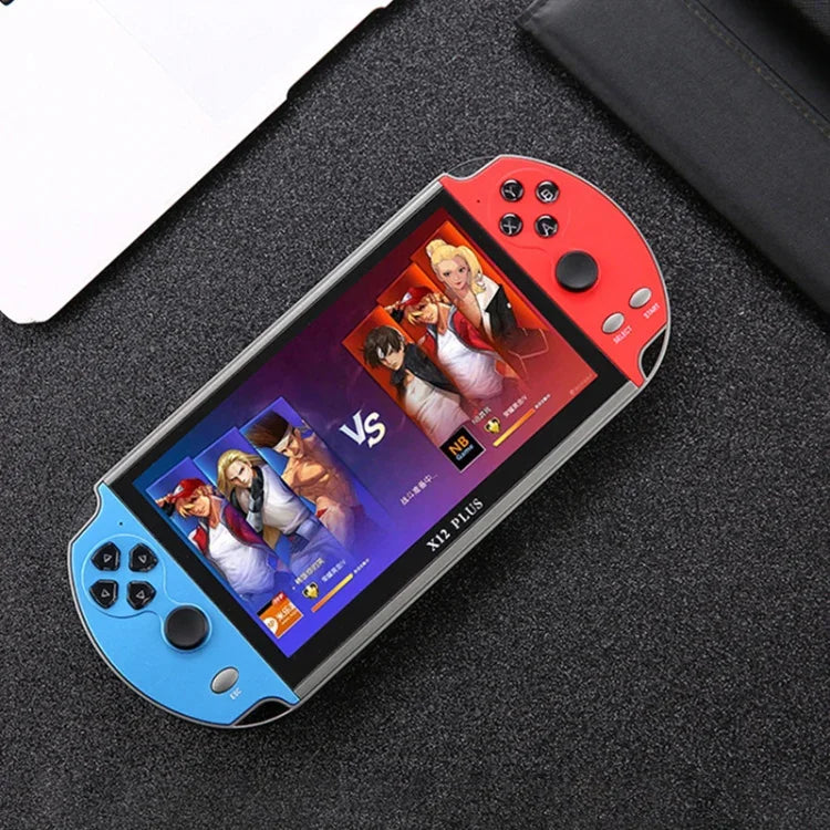 جهاز ألعاب محمول كلاسيكي رجعي Powkiddy X12 Plus بشاشة HD بحجم 7 إنش وذاكرة 16 جيجابايت، يدعم MP4 / الكتب الإلكترونية، X12 Plus