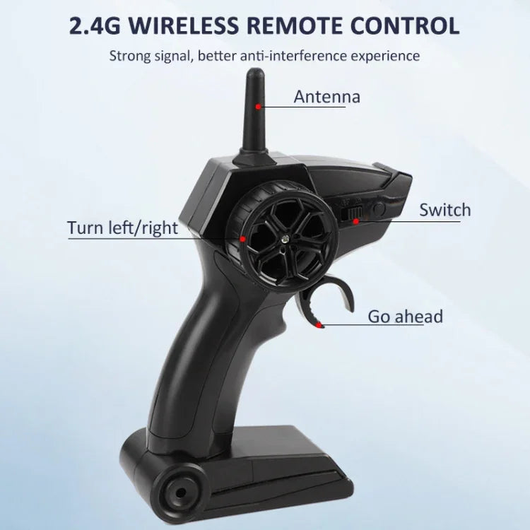 لعبة قارب تحكم عن بعد للأطفال 2.4G، YDJ-B801 (أسود)، YDJ-B801 (أزرق)