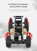 سيارة لعبة عسكرية صغيرة 1:16 بنظام تحكم عن بعد 2.4GHz 6WD مزودة بمسارات، JJR/C Q60 Transporter-1، Q60
