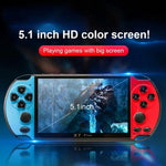 جهاز ألعاب محمول كلاسيكي X7 Plus مع شاشة HD بحجم 5.1 بوصة وذاكرة 8 جيجابايت، يدعم MP4 / كتاب إلكتروني، X7 Plus (أصفر + أحمر)، X7 Plus (أصفر)، X7 Plus (أزرق + أحمر)، X7 Plus (أزرق)، X7 Plus (أحمر)