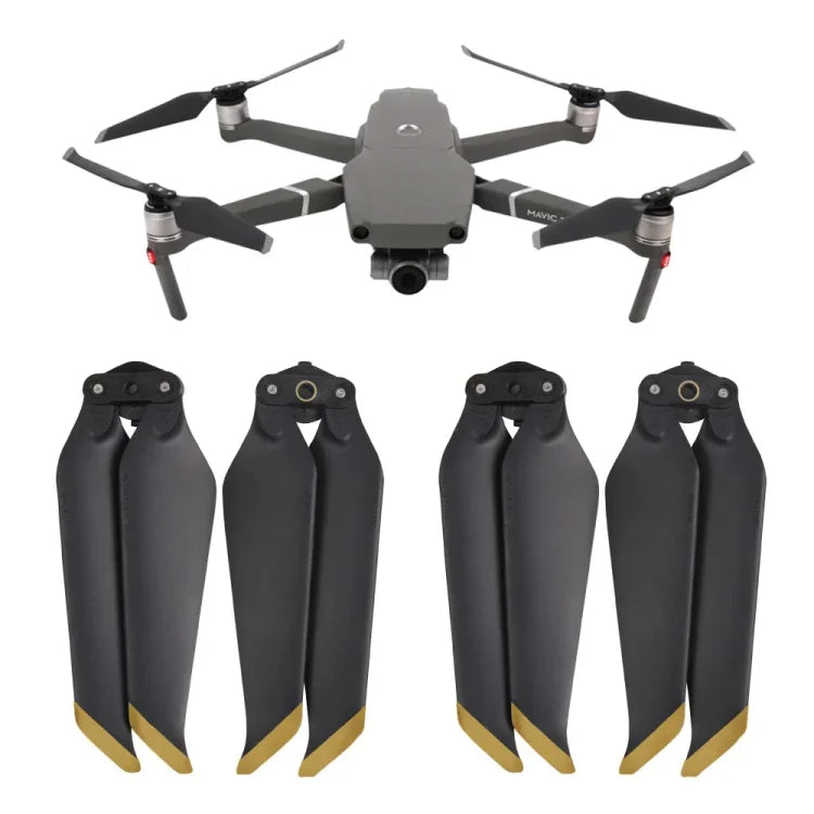 زوجان من شفرات مروحة منخفضة الضوضاء سريعة التحرير 8743F لطائرة DJI Mavic 2 Pro / Zoom، ل DJI Mavic 2  2 زوج ذهبي، ل DJI Mavic 2  2 زوج فضي