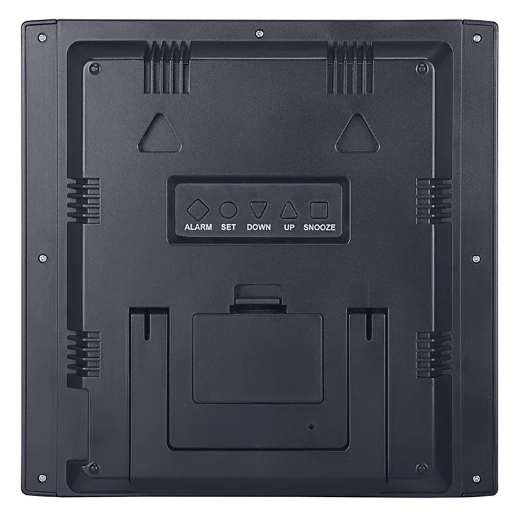TS-8675 ساعة بشاشة كبيرة متعددة الوظائف مقياس حرارة منزلي مبدع مقياس رطوبة، TS-8675