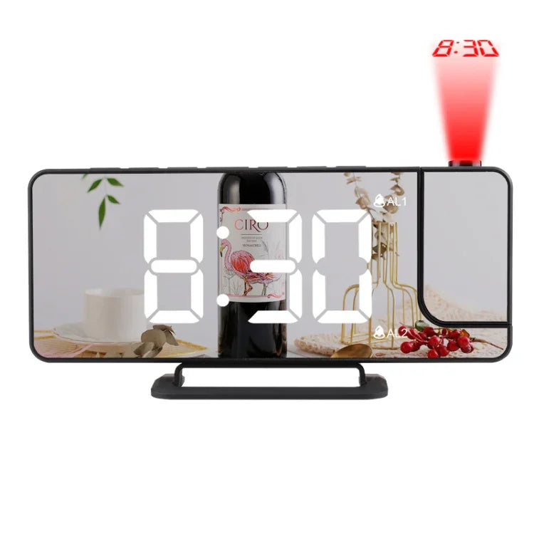 ساعة منبه رقمية TS-9210 مع عرض الوقت وعرض الإسقاط، TS-9210