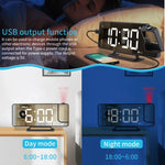 ساعة منبه رقمية TS-9210 مع عرض الوقت وعرض الإسقاط، TS-9210
