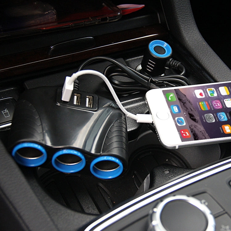 12-24V 3.1A 3 USB Ports & 3 Car Cigarette Lighter Sockets Car Charger, 12-24V 3.1A  With 23 USB