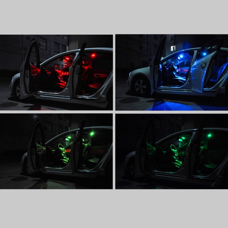 2 PCS Colorful 36MM T10 Port Remote Control Car Dome Lamp LED Reading Light with 6 LED Lights, 36MM 6 LED Lights