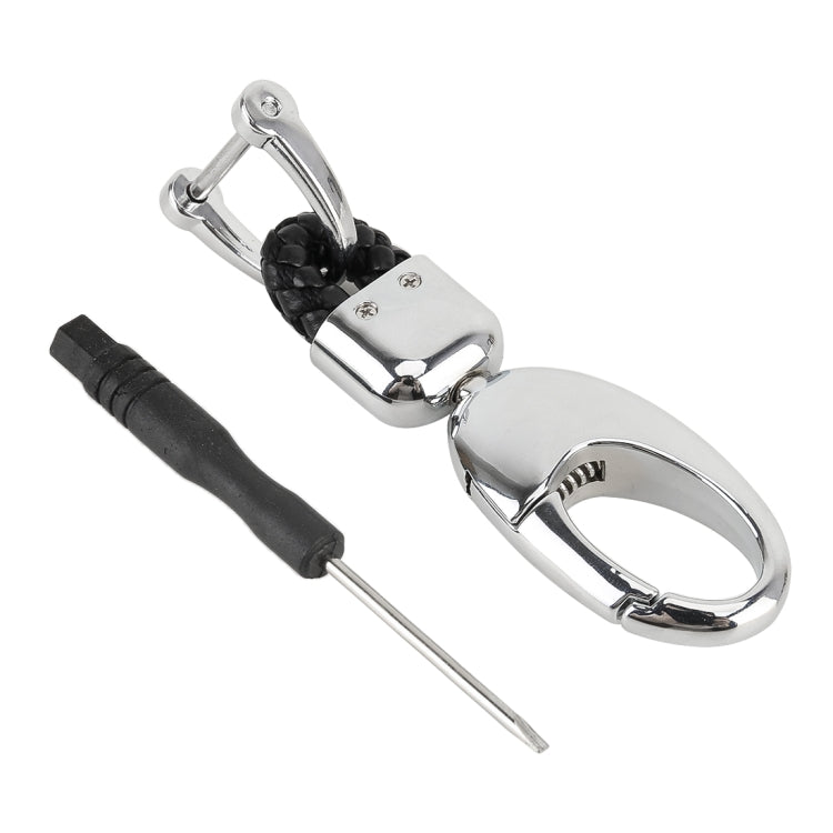 Car Metal Key Holder With Two Rings, Key Holder With Two Rings(Black)