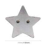 Star Pattern Car Metal Body Decorative Sticker, Star Pattern (Red), Star Pattern (Silver)