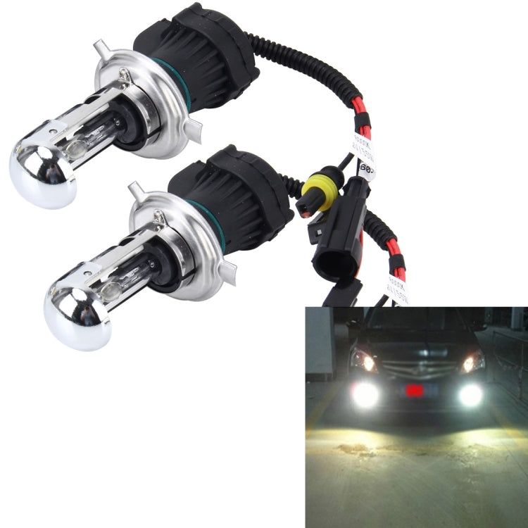 2 PCS H4 55W 6000K HID Bulbs Xenon Lights Lamps, AC 12V, H4