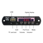 لوحة فك ترميز مشغل MP3 صوتي للسيارة 12 فولت، راديو FM، بطاقة TF، USB، مدخل AUX 3.5 مم، بدون بلوتوث وتسجيل، بدون بلوتوث وتسجيل
