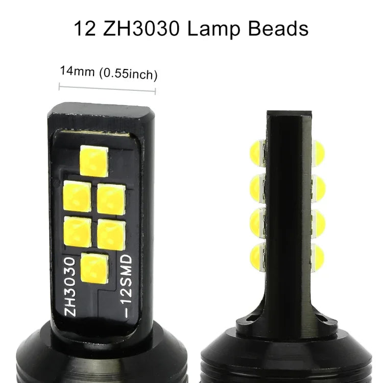 2 قطعة مصابيح ضباب سيارة 9005 DC9-16V / 3.5 واط / 6000 كلفن / 320 لومن، 12 LED SMD-ZH3030، مع تيار ثابت، 9005