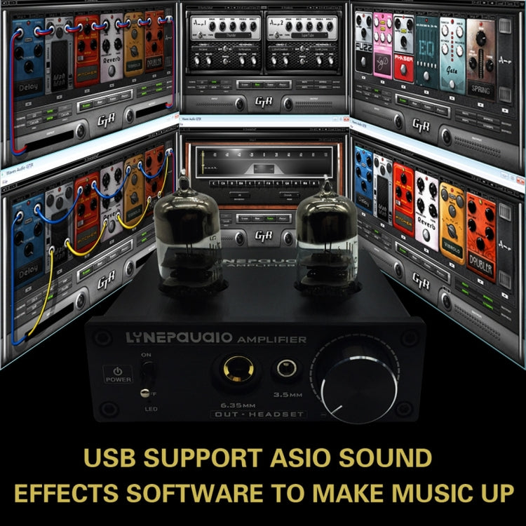 LINEPAUDIO A962 مضخم سماعات رأس أنبوب تفريغ HiFi 6J9 بطاقة صوت USB ASIO، A962