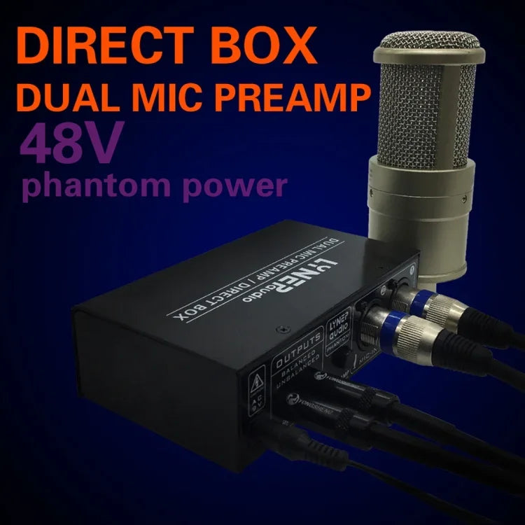 LINEPAUDIO A961 مضخم ميكروفون ثنائي القناة لمضخم جيتار كهربائي وباس كهربائي، A961