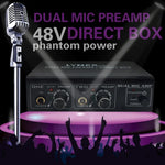 LINEPAUDIO A961 مضخم ميكروفون ثنائي القناة لمضخم جيتار كهربائي وباس كهربائي، A961