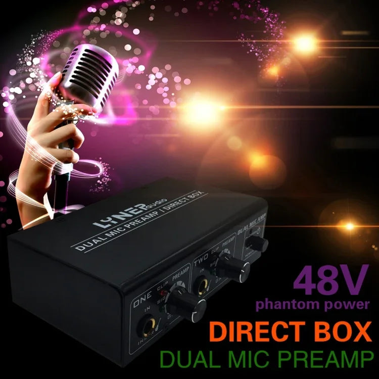 LINEPAUDIO A961 مضخم ميكروفون ثنائي القناة لمضخم جيتار كهربائي وباس كهربائي، A961