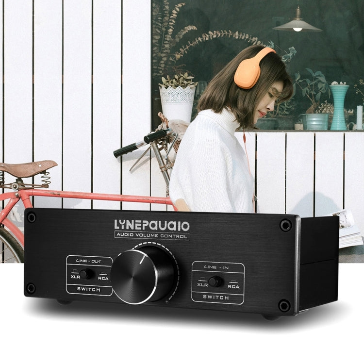 LINEPAUDIO A967 مضخم صوت سلبي متوازن بالكامل مع تحكم في حجم مكبر صوت نشط بقناتين، A967