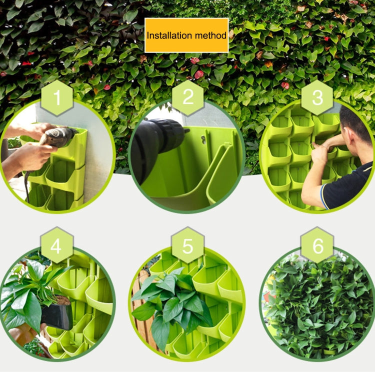 جدار نباتات عمودي داخلي وخارجي لشرفة، أواني زهور مثبتة على الحائط، تركيبة إبداعية من أواني زهور بلاستيكية من الراتنج مع وعاء قابل للإزالة