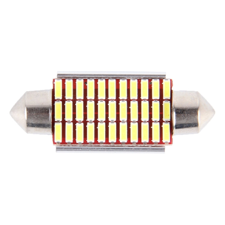 2 PCS DC 12V 6W 41MM Bicuspid Car Door Lamps Registration Mark light Dashboard Dome Door Lights LED Reading Lamp with 33 LED SMD 3014 Lights White, 41MM
