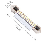 2 PCS DC 12V 6W 41MM Bicuspid Car Door Lamps Registration Mark light Dashboard Dome Door Lights LED Reading Lamp with 33 LED SMD 3014 Lights White, 41MM