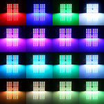 2 PCS Colorful 36MM Bicuspid Remote Control Car Dome Lamp LED Reading Light with 6 LED Lights, Car Dome Lamp