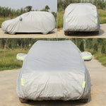 Oxford Cloth Anti-Dust Waterproof Sunproof Flame Retardant Breathable Indoor Outdoor Full Car Cover Sun UV Snow Dust Resistant Protection SUV Car Cover with Warning Strips, Fits Cars up to 4.8m(187 inch) in Length                                       ...