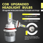 2pcs 9004 18W 1800LM 6000K Waterproof IP68 Car Auto LED Headlight with 2 COB LED Lamps, DC 9-36V, 9004