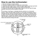 Angle Slope Tilt Indicator Level Meter Slopemeter Finder Tool Car Vehicle Inclinometer Gauge, PDY-1